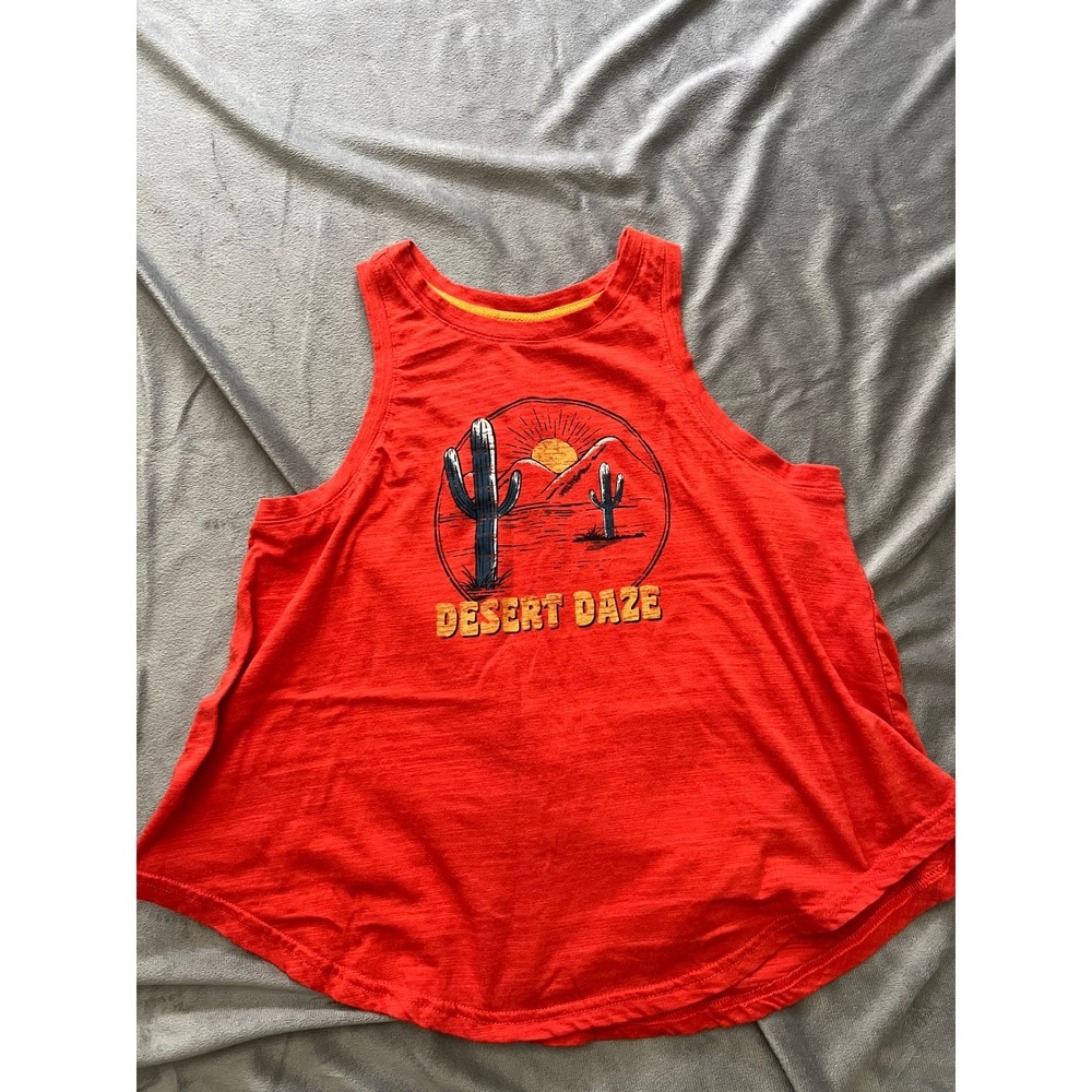 Secret Treasures Desert Daze Graphic Sleep Tank Top Orange Womens Small 4-6